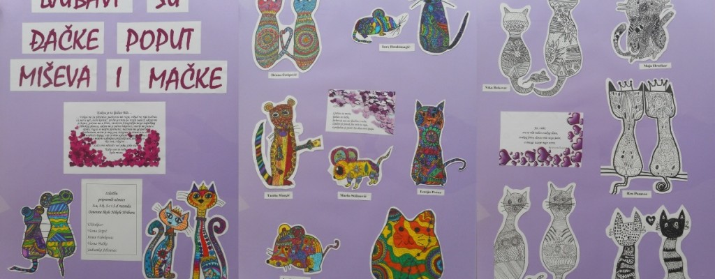 Ljubavi su đačke poput miševa i mačke – izložba dječjih radova