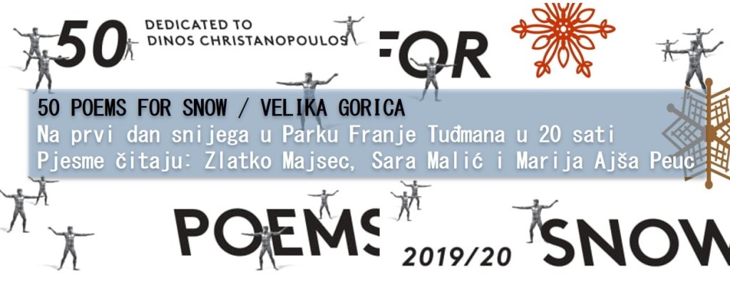 Čitanje poezije na prvi dan snijega u Velikoj Gorici – pjesnički festival 50 poems for snow