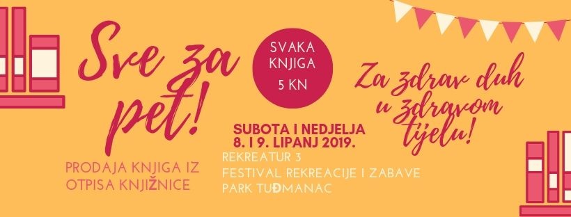 Sve za pet! – prodaja knjiga iz otpisa knjižnice na Rekreaturu 3