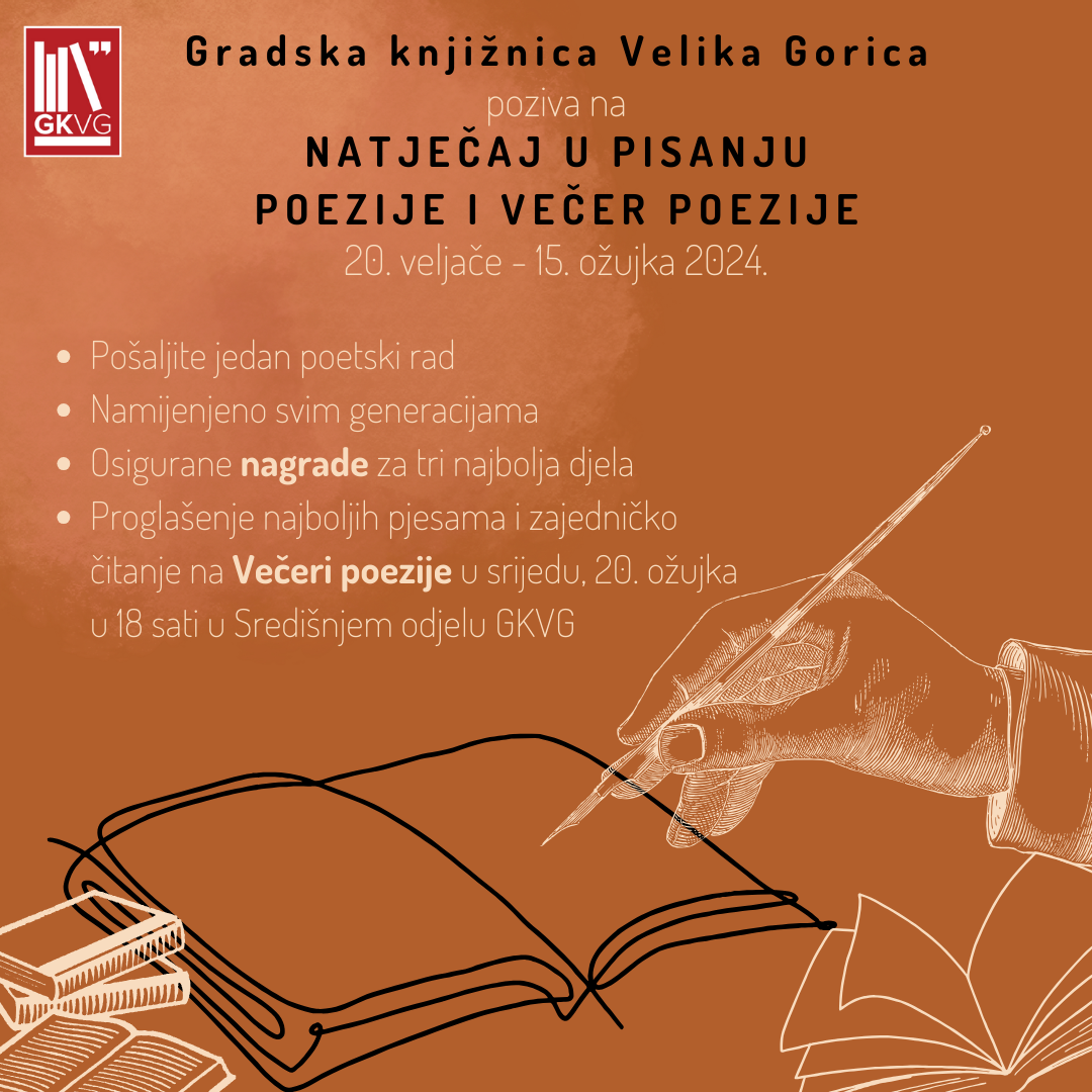 Prijavite se na natječaj u pisanju poezije i dođite na večer posvećenu stihovima