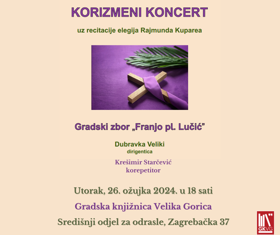 KORIZMENI KONCERT UZ RECITACIJE ELEGIJA RAJMUNDA KUPAREA