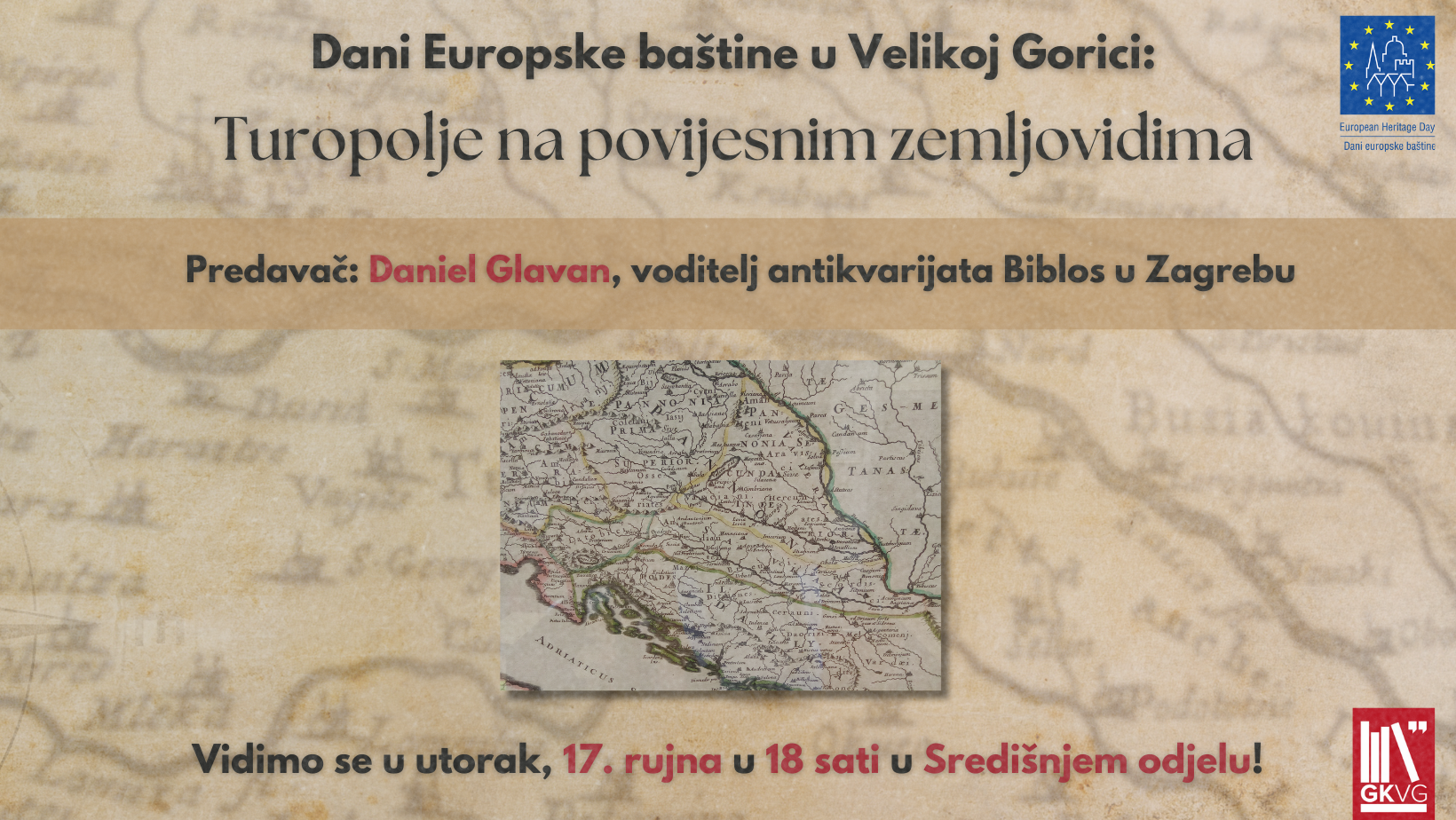 Dani europske baštine u Velikoj Gorici: Turopolje na povijesnim zemljovidima