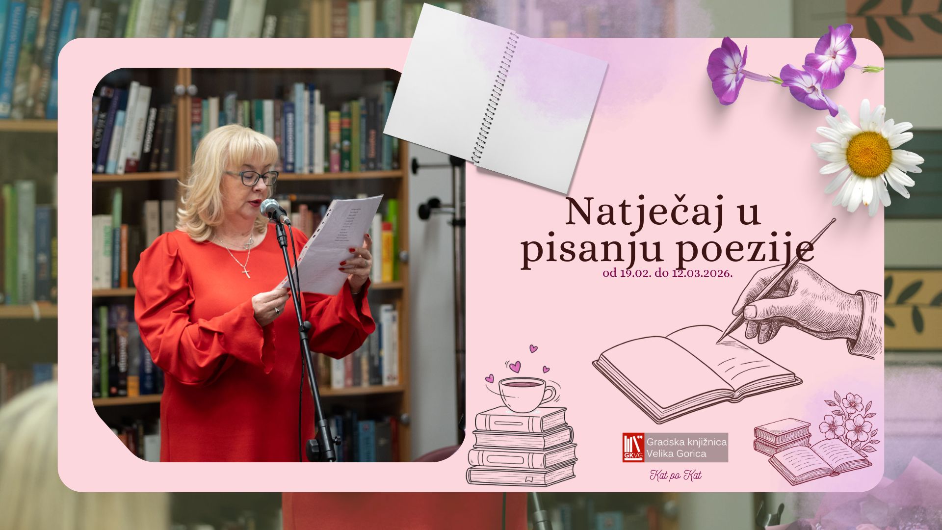 Gradska knjižnica Velika Gorica objavljuje Natječaj u pisanju poezije