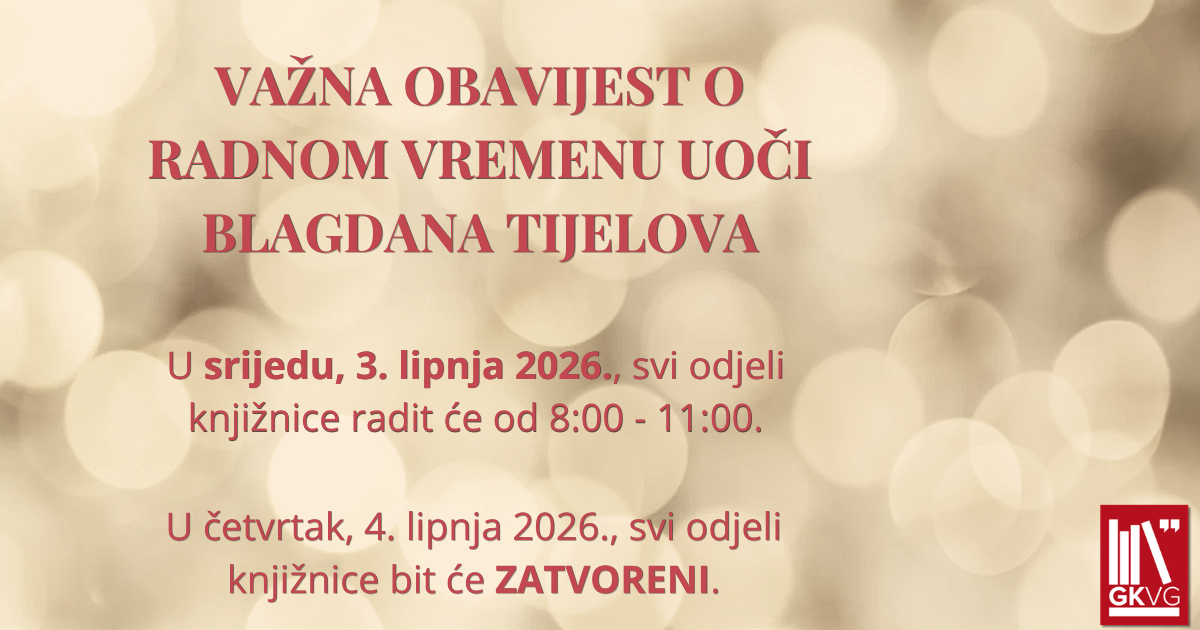 VAŽNA OBAVIJEST O RADNOM VREMENU UOČI BLAGDANA TIJELOVA